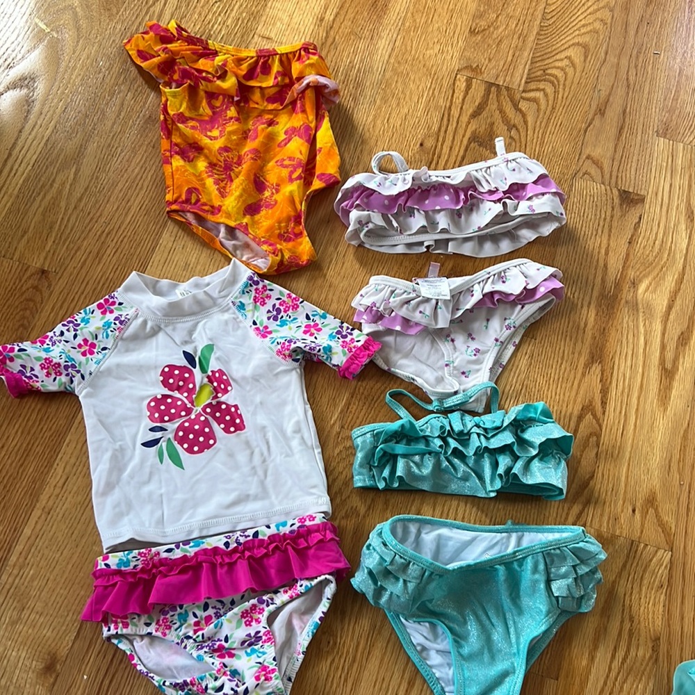Baby girl bathing suit lot